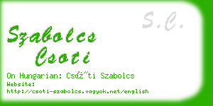 szabolcs csoti business card